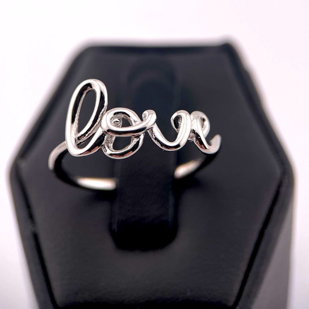 𝅺Sterling Silver love Ring Stamped 925